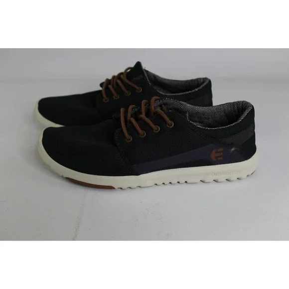 ETNIES SKATE SHOES MEN'S SCOUT NAVY BLUE BROWN WHITE SIZE 10 EUC - Picture 3 of 7